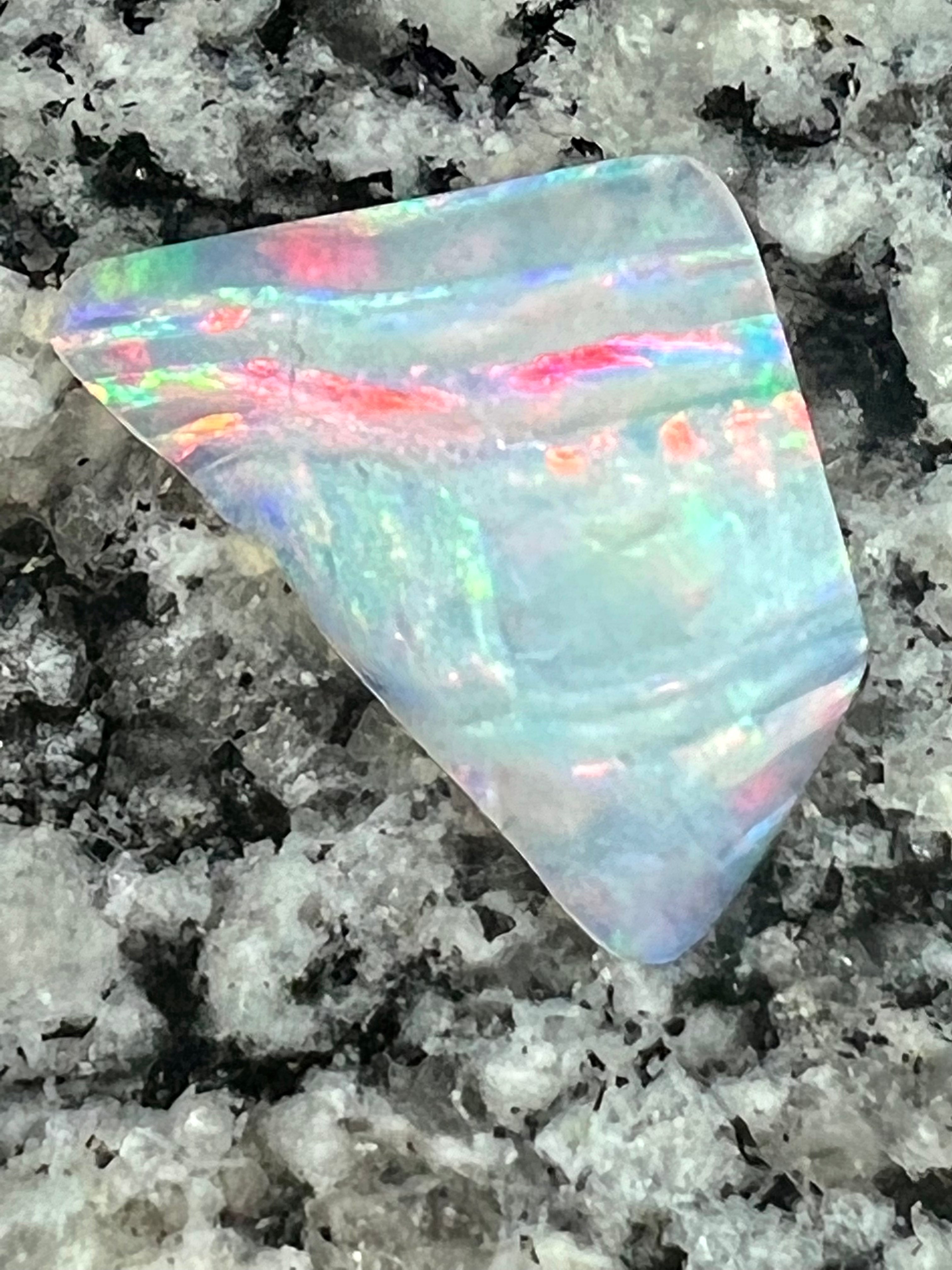 6,02ct double sided stripe patern freeform opal