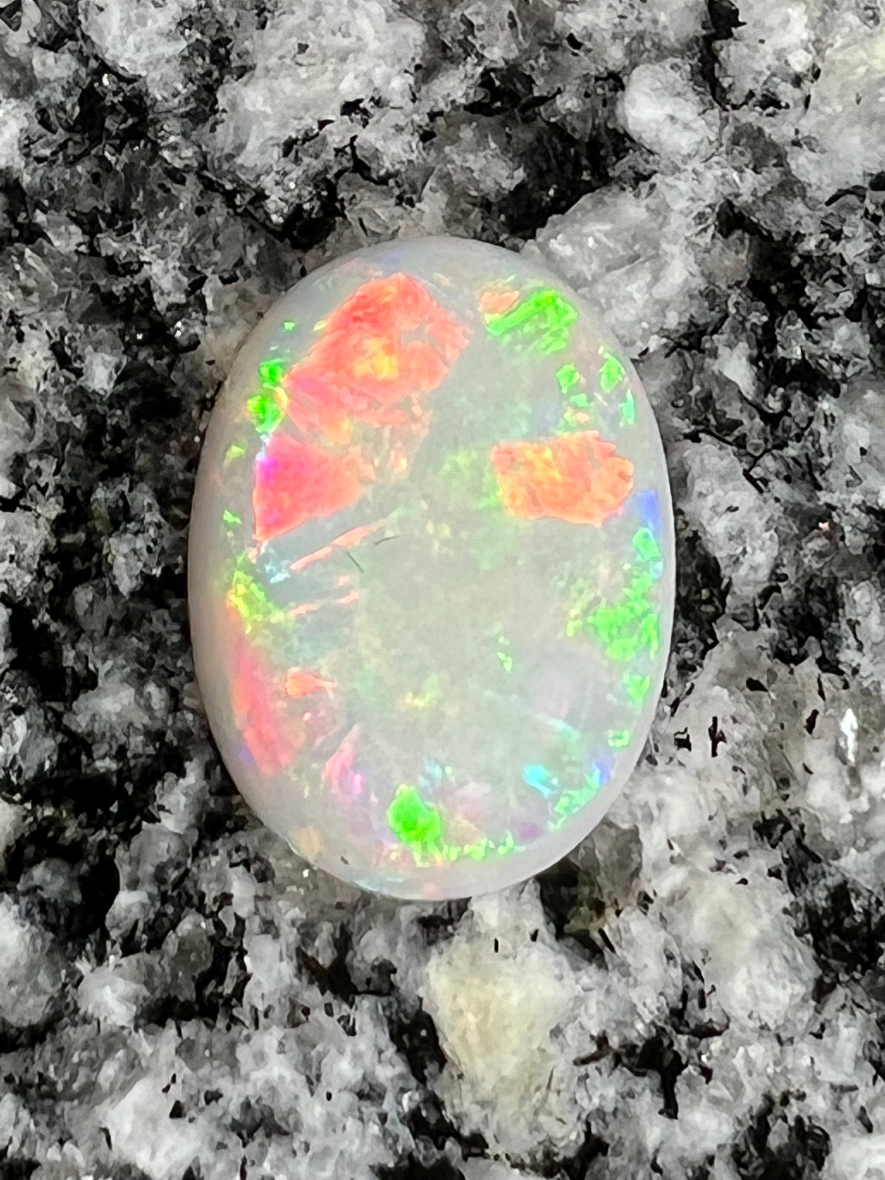 8,16ct nice patern multi color oval opal