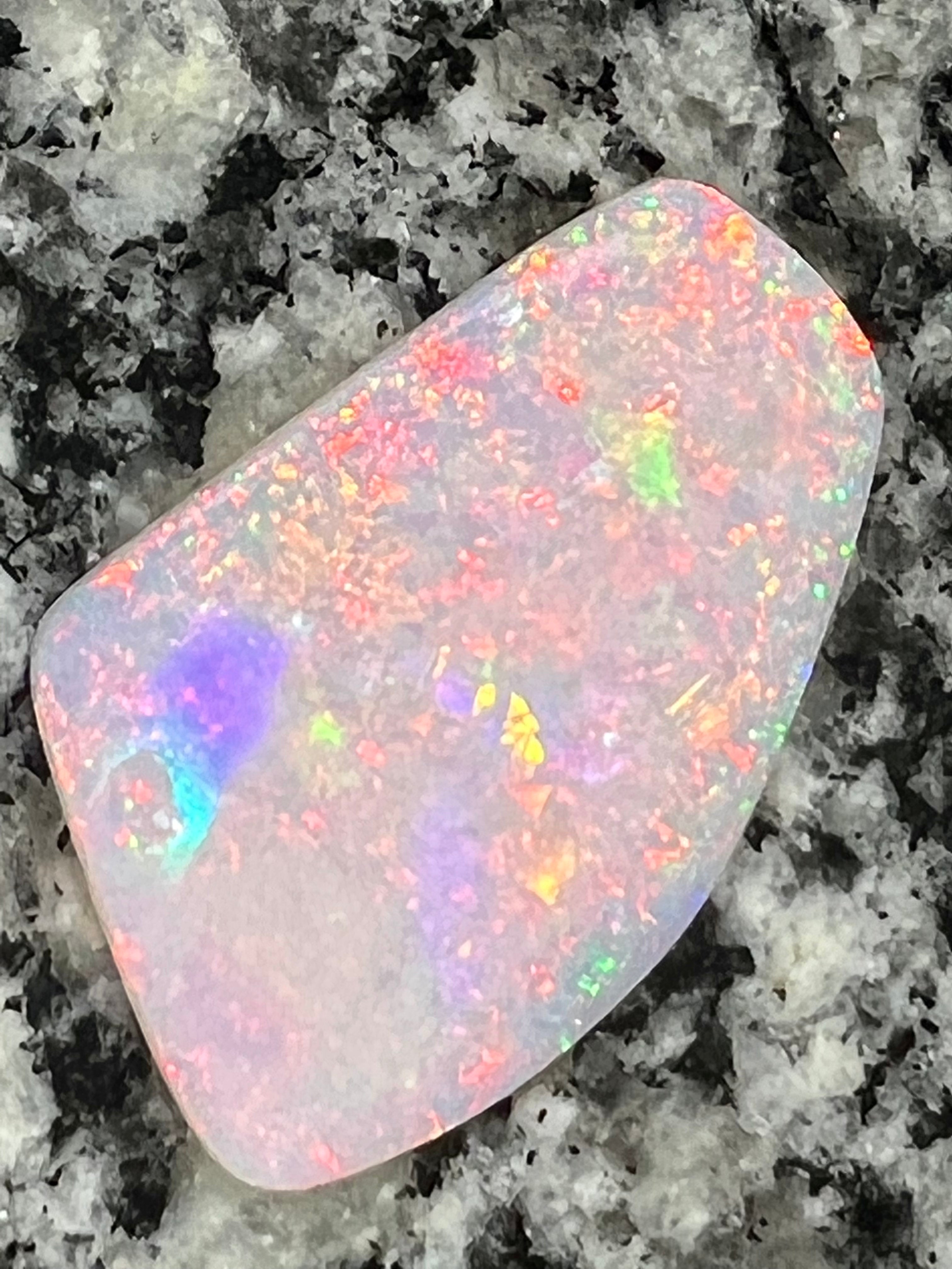 8,6ct multi patern freeform rainbow colors opal