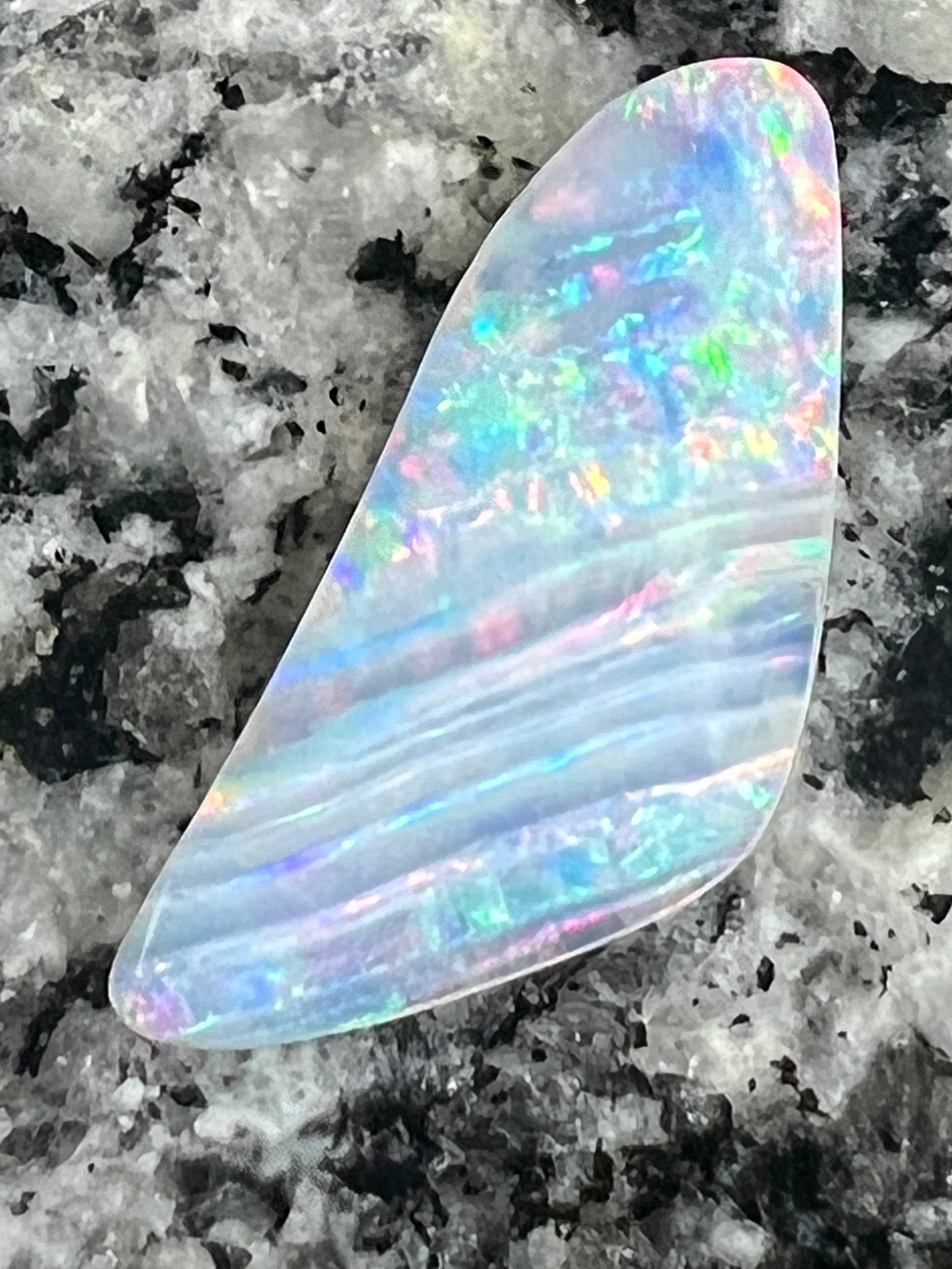 4,42ct skin2skin stripe patern freeform opal