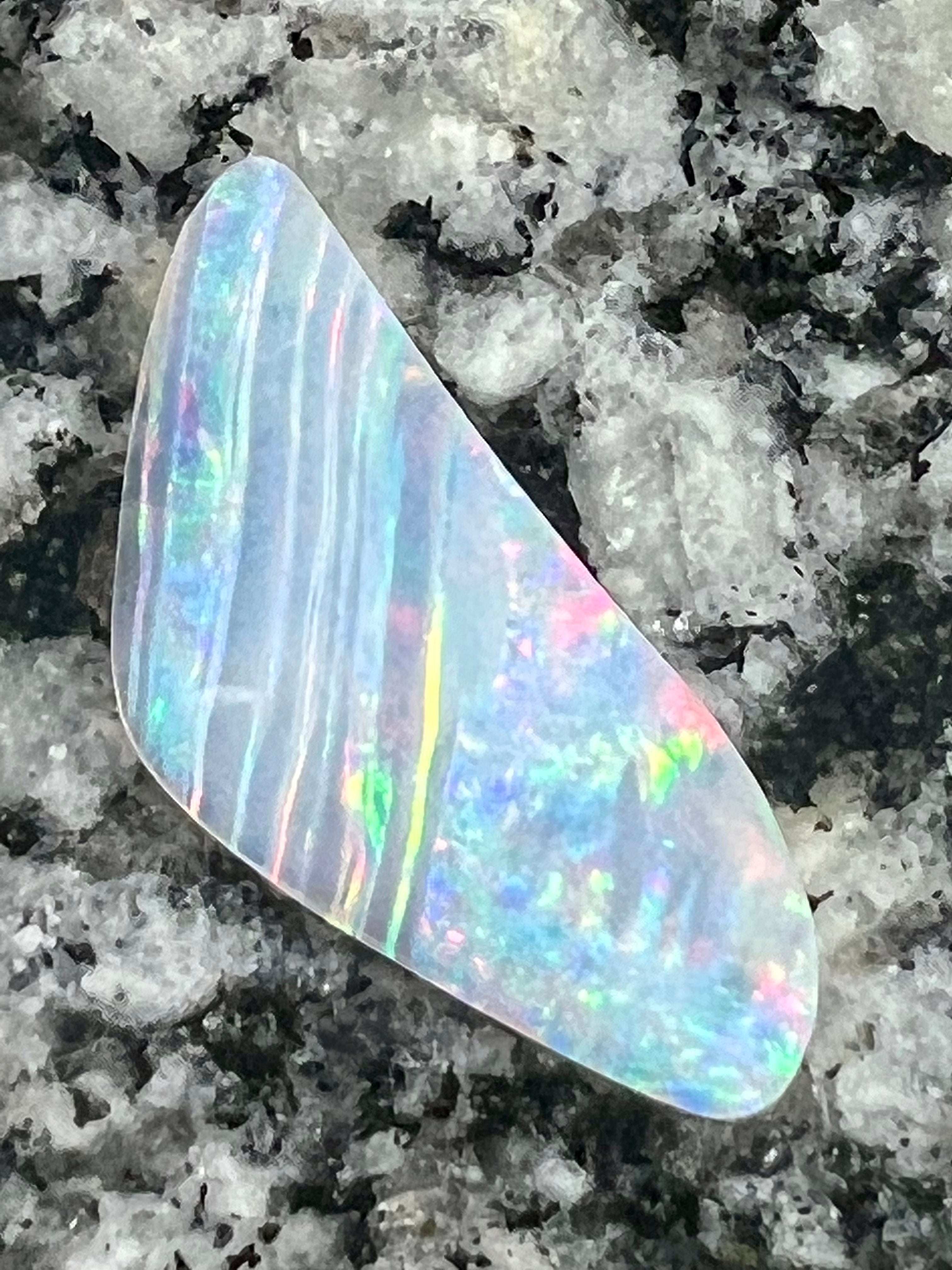 4,42ct skin2skin stripe patern freeform opal