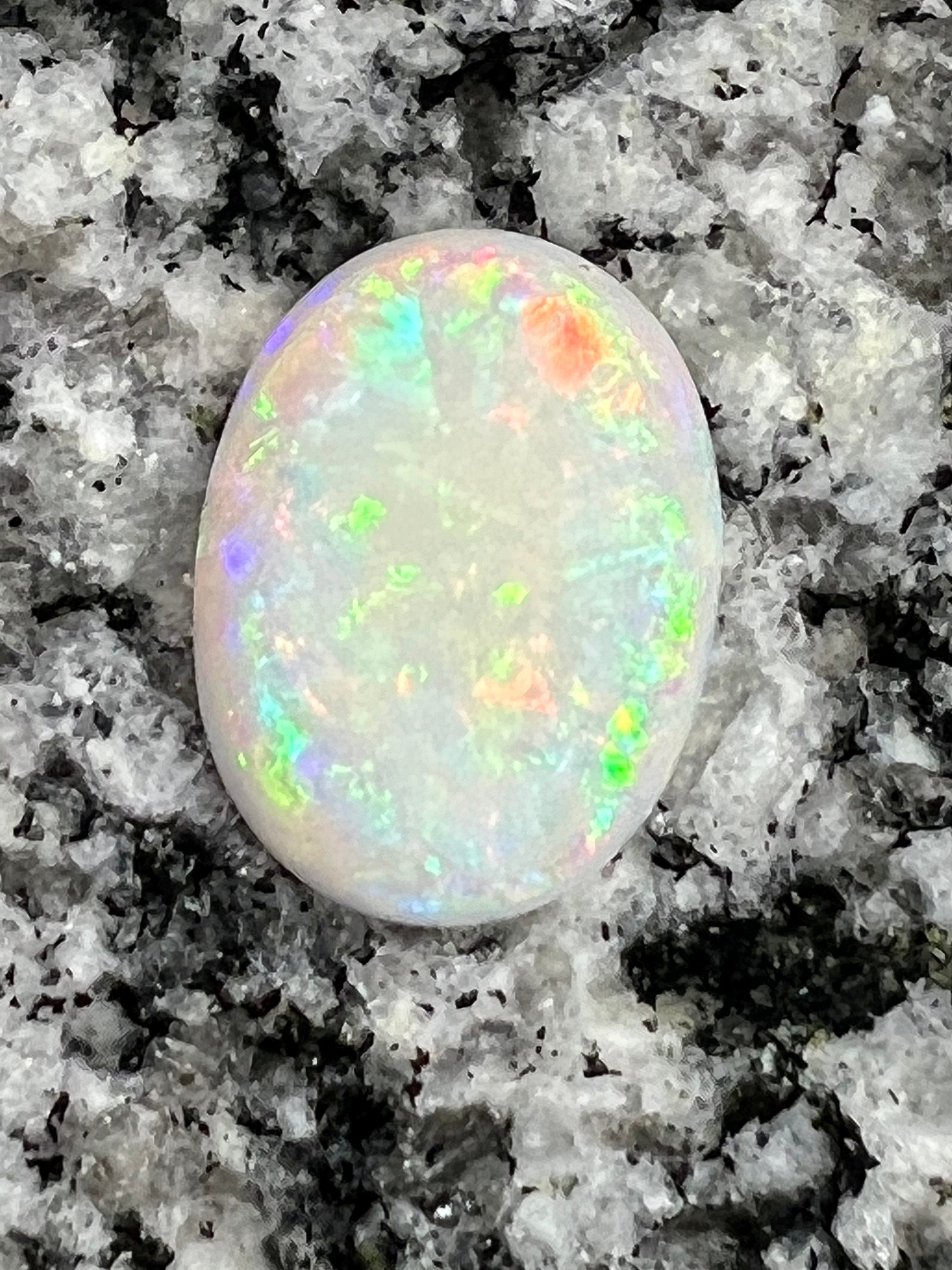 8,16ct nice patern multi color oval opal