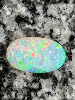 Load image into Gallery viewer, 7,8 multi patern 2 sided rainbow colours oval opal
