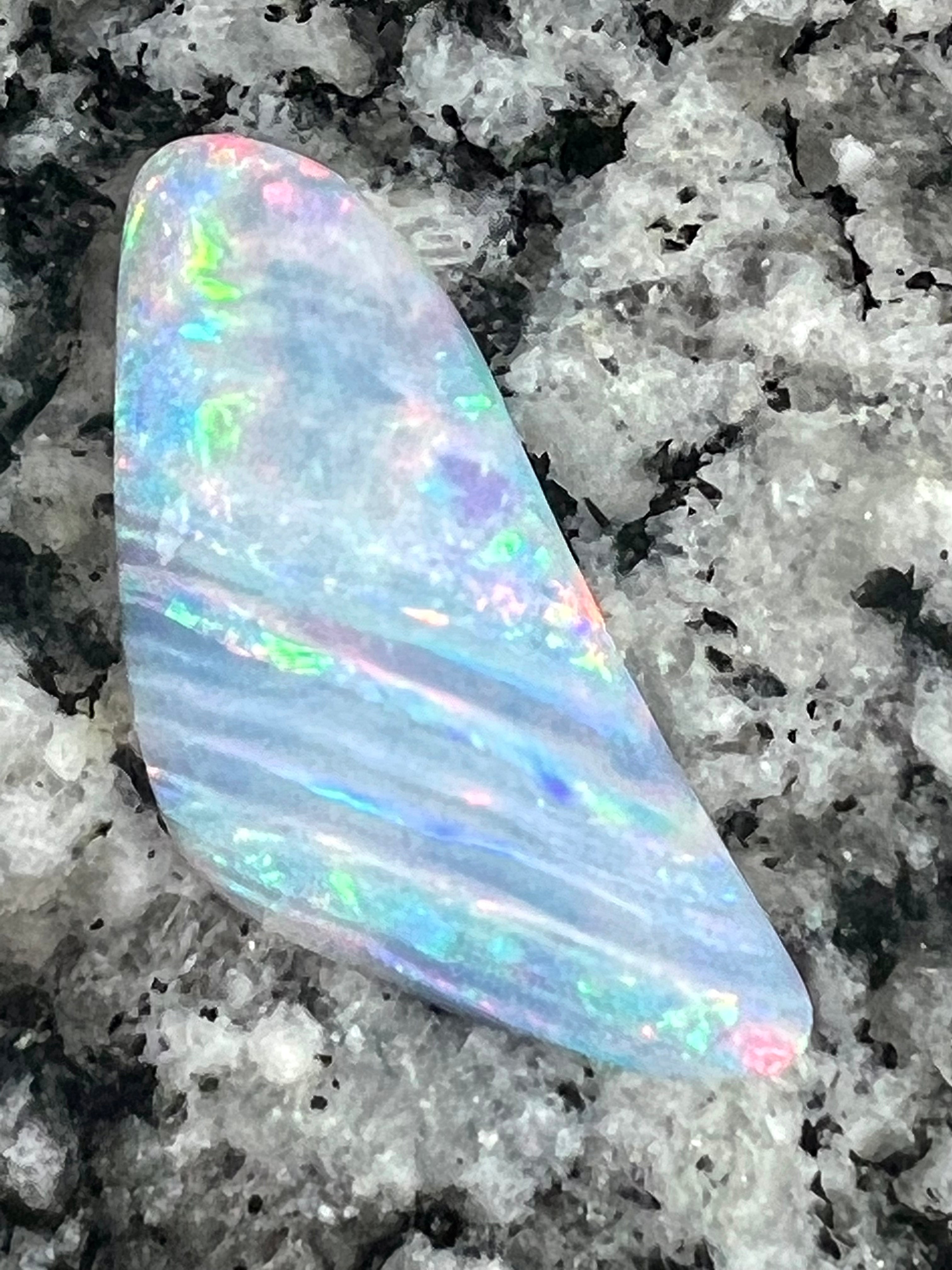 4,42ct skin2skin stripe patern freeform opal